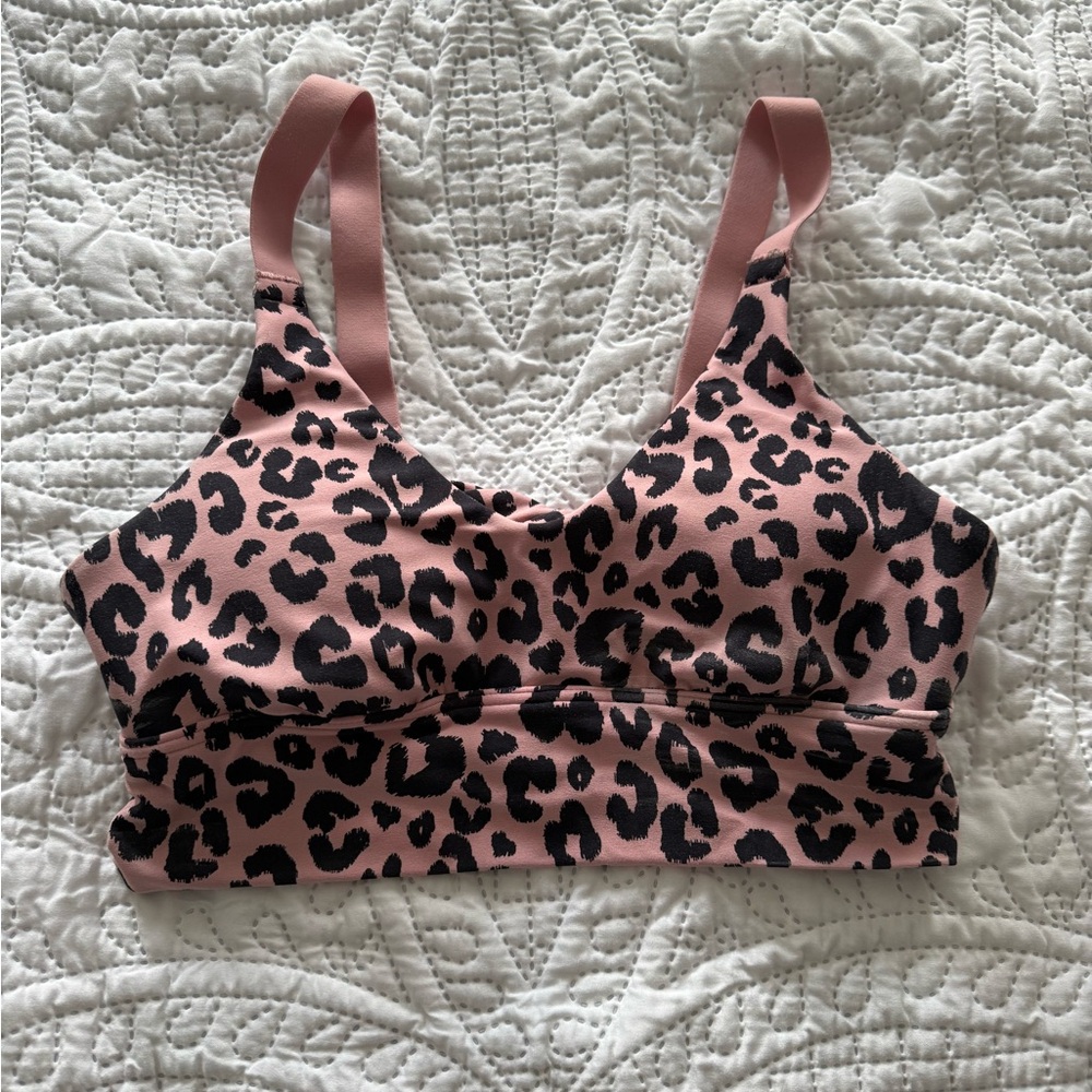 Leopard Print Pink Bralette Aerie Offline